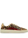 Dsquared2 Leopard Print Lace Up Sneakers In Animal Print