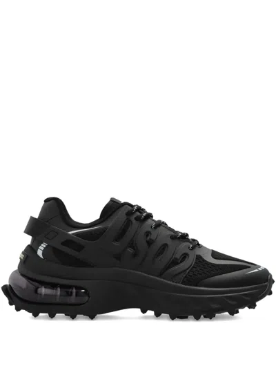 Dsquared2 Lace-up Panelled Low-top Sneakers In Black