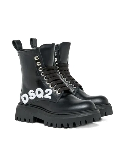 DSQUARED2 LACE-UP PLATFORM BOOTS