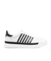 Dsquared2 Blackwhite Black White New Jersey Leather Sneakers In White