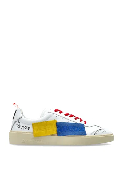 Dsquared2 Colour-block Lace-up Sneakers In White