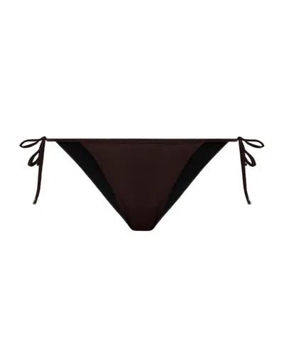 Dsquared2 Lace-up Bikini Bottoms In Brown