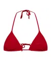 Dsquared2 Logo-embroidered Triangle Bikini Top In Red