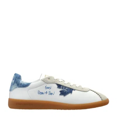 Dsquared2 Lace-up Low-top Casual Shoes In White