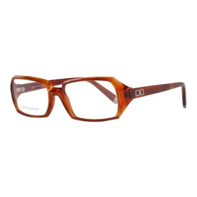 Dsquared2 Ladies' Spectacle Frame  Dq5019 54053  54 Mm Gbby2 In Brown