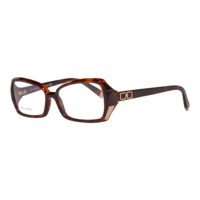 Dsquared2 Ladies' Spectacle Frame  Dq5049 54052  54 Mm Gbby2 In Brown