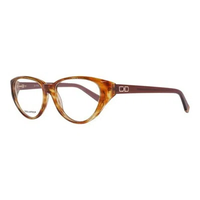 Dsquared2 Ladies' Spectacle Frame  Dq5060 56047  56 Mm Gbby2 In Brown