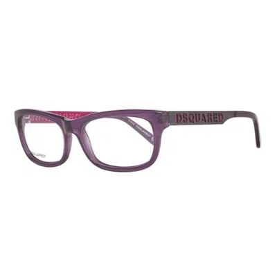 Dsquared2 Ladies' Spectacle Frame  Dq5095 54020  54 Mm Gbby2 In Purple