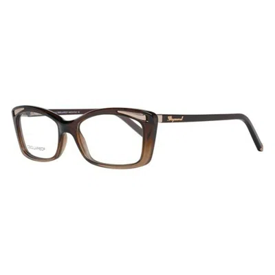 Dsquared2 Ladies' Spectacle Frame  Dq5109 54050  54 Mm Gbby2 In Brown