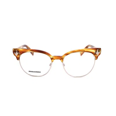 Dsquared2 Ladies' Spectacle Frame  Dq5207-047  51 Mm Gbby2 In Gold