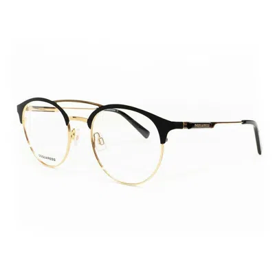 Dsquared2 Ladies' Spectacle Frame  Dq5284-030-51  51 Mm Gbby2 In Gold