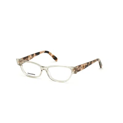 Dsquared2 Ladies' Spectacle Frame  Dq5300-020-55  55 Mm Gbby2 In Transparent