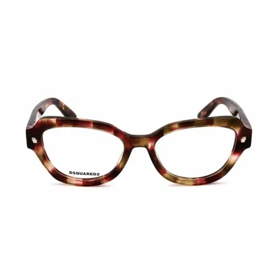 Dsquared2 Ladies' Spectacle Frame  Dq5335-068-53  53 Mm Gbby2 In Brown
