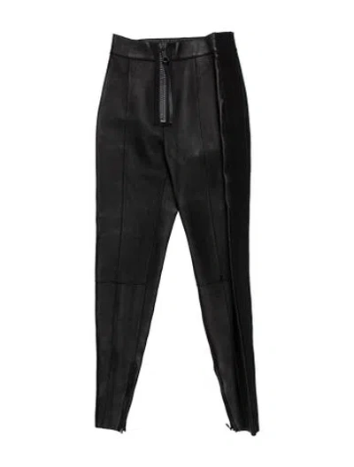 Pre-owned Dsquared2 Lamb Leather Skinny Leg Pants In Black