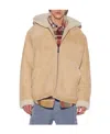 Dsquared2 Lamb Wool And Lambskin Jacket In Nude