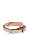 Dsquared2 Light Pink Solid Slim Belt In Neutral