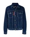 Dsquared2 Contrast-sleeve Denim Jacket In Blue