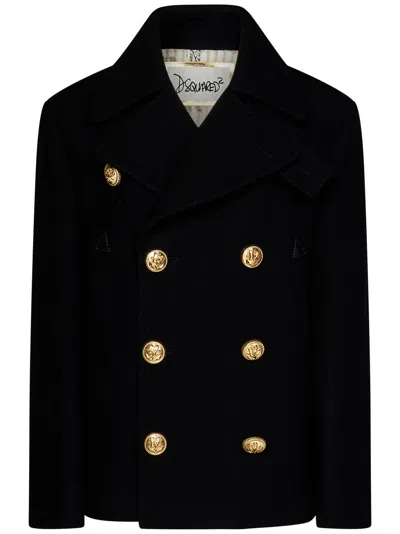 DSQUARED2 LARGE BUTTON PEACOAT