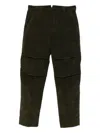 Dsquared2 Layered Cotton Trousers In Green