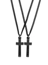 Dsquared2 Layered Cross Pendant Necklace In Black