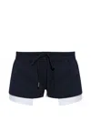 Dsquared2 Layered Drawstring Shorts In Blue