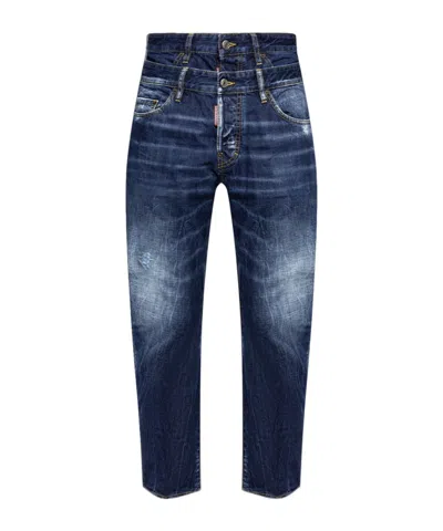Dsquared2 Royal Blue Blue Cotton Denim Jeans