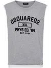 Dsquared2 Layered Logo-print Tank Top In Grey