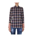 Dsquared2 Blue Regular Plaid Shirt In Multicolor