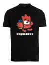 Dsquared2 Cartoon-print T-shirt In Black