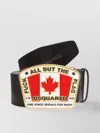 Dsquared2 Leaf Detail Buckle Adjustable Fit Belts In Black