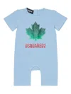 Dsquared2 Leaf-graphic Rompers In Blue