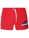 Dsquared2 Leaf Logo Print Swim Shorts In Black