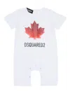 Dsquared2 Leaf Print Babygrow In Neutral