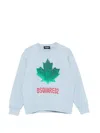 Dsquared2 Leaf-print Sweatshirt In Blue