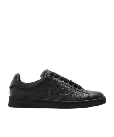 Dsquared2 Leaf Printed Low-top Sneakers In Black