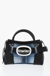 Dsquared2 Leather And Denim Handbag With Maxi Metal Buckle
