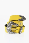 Dsquared2 Leather And Fabric Western Belt With Studs 40mm