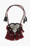Dsquared2 Leather And Metal Plastron Necklace With Fringes