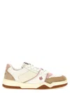 Dsquared2 Leather And Suede Sneakers In White/pink