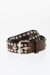 Dsquared2 Leather Belt Embellished With Studs And Shells 35mm
