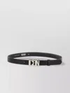 Dsquared2 Leather Belt With Iconic Silver Buckle