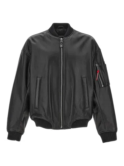 DSQUARED2 LEATHER BOMBER JACKET