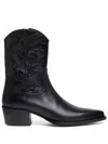 Dsquared2 Texan Leather Boots In Black