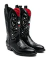 Dsquared2 Leather Boots In Black