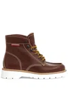 Dsquared2 Leather High Boots In Brown