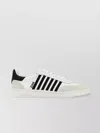Dsquared2 White And Black Low Top Sneakers With Contrasting Bands In White