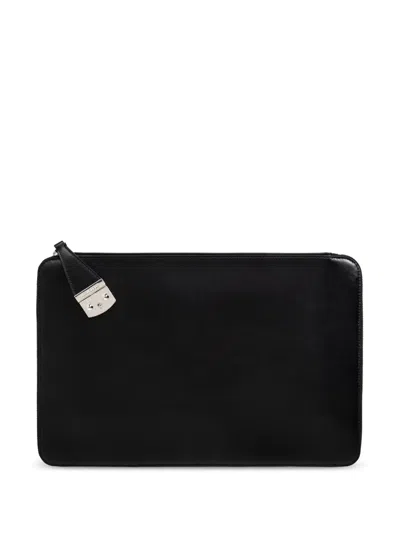Dsquared2 Leather Briefcase In Schwarz