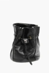 Dsquared2 Leather Bucket Bag With Drawstring