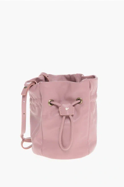 Dsquared2 Leather Bucket Bag With Removable Shoulder Strap