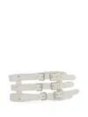 Dsquared2 Leather Bustier Belt In White